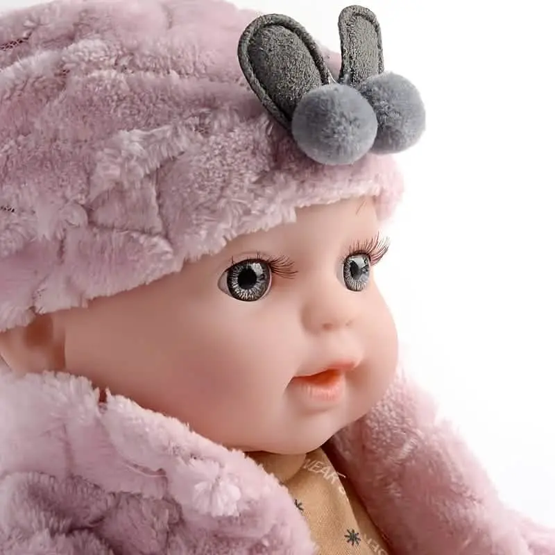 12-Inch Pvc Dress-Up Baby Doll – Pink Play Figure For Ages 3+ 1