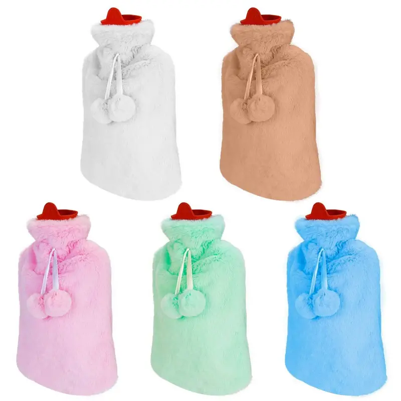 2-Liter Plush-Covered Hot Water Bottle For Safe Heat Relief 1