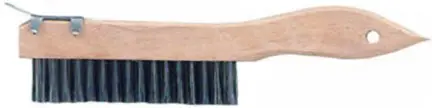 4 X 16-Inch Shoe Brush With Wire Bristles And Built-In Scraper 1