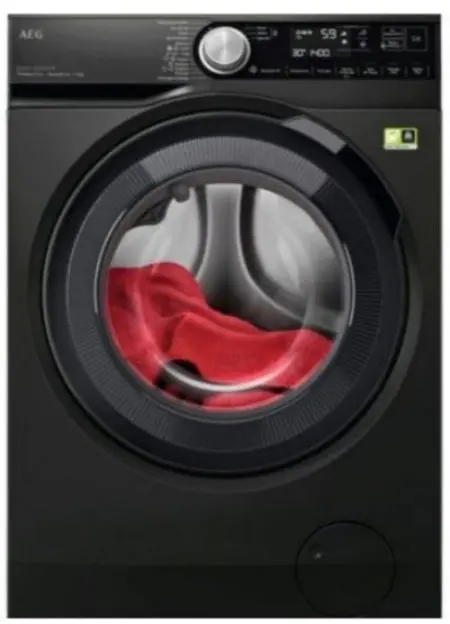 Aeg 9Kg Inverter Washing Machine – A+++ Efficiency, 1400Rpm Spin, Brushless Motor, Matte Black Paneling 1