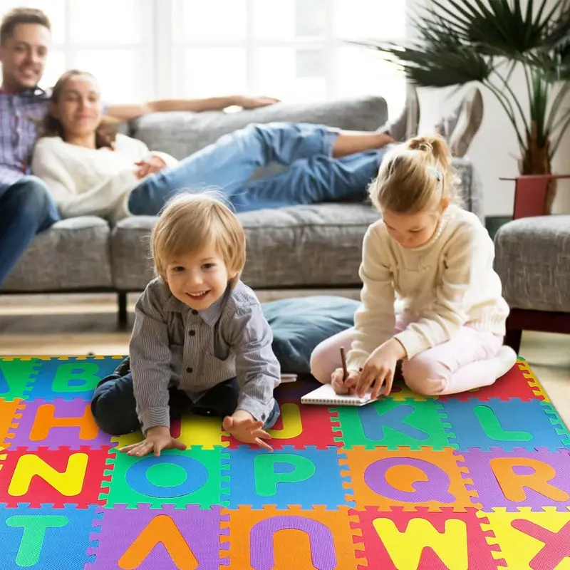 Alphabet Play Mat For Babies & Toddlers – 26-Piece Soft Foam Learning Rug Set 1