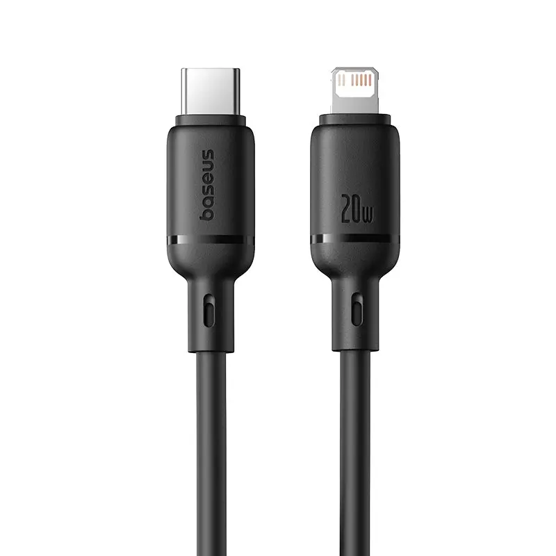 Baseus 20W Fast Charging Usb-C To Lightning Cable – 1M Length, Durable Braided Black Design, Mfi Certified 1