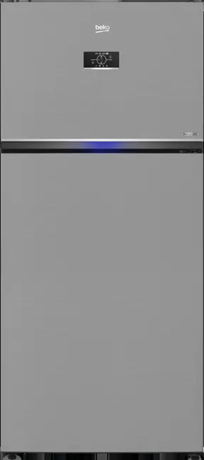 Beko 650L Top-Freezer Refrigerator – A+ Energy Efficient, Stainless Steel Exterior 1