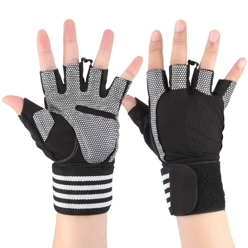 Breathable Workout Gloves With Reinforced Palm Grip And Adjustable Wrist Support 1