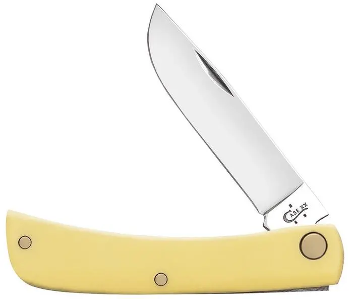 Case Sod Buster Jr Pocket Knife – Yellow Synthetic Chrome Vanadium Handle 1