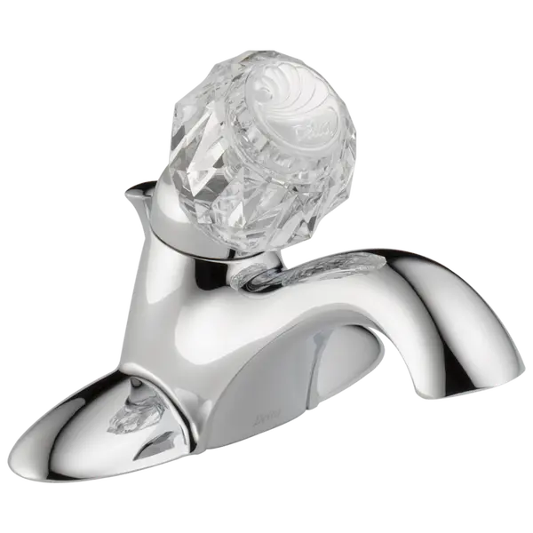 Delta Centerset Single-Handle Bathroom Faucet – Chrome, 4" Widespread Mounting Option 1