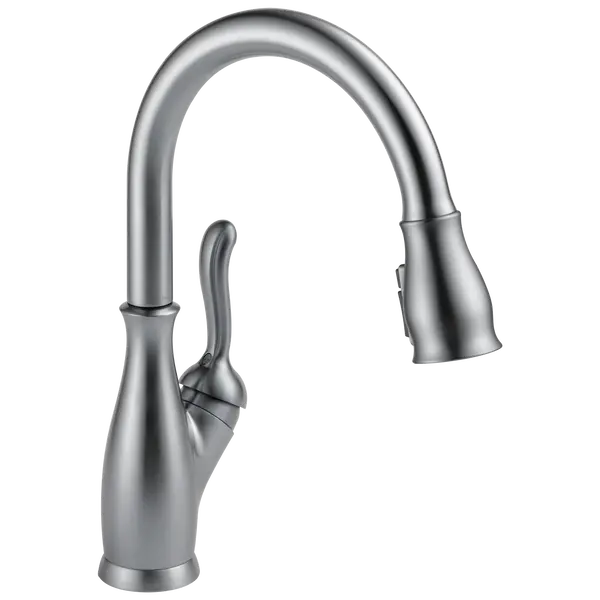 Delta Leland Single-Handle Pull-Down Kitchen Faucet With Shieldspray Technology – Arctic Stainless Finish 1