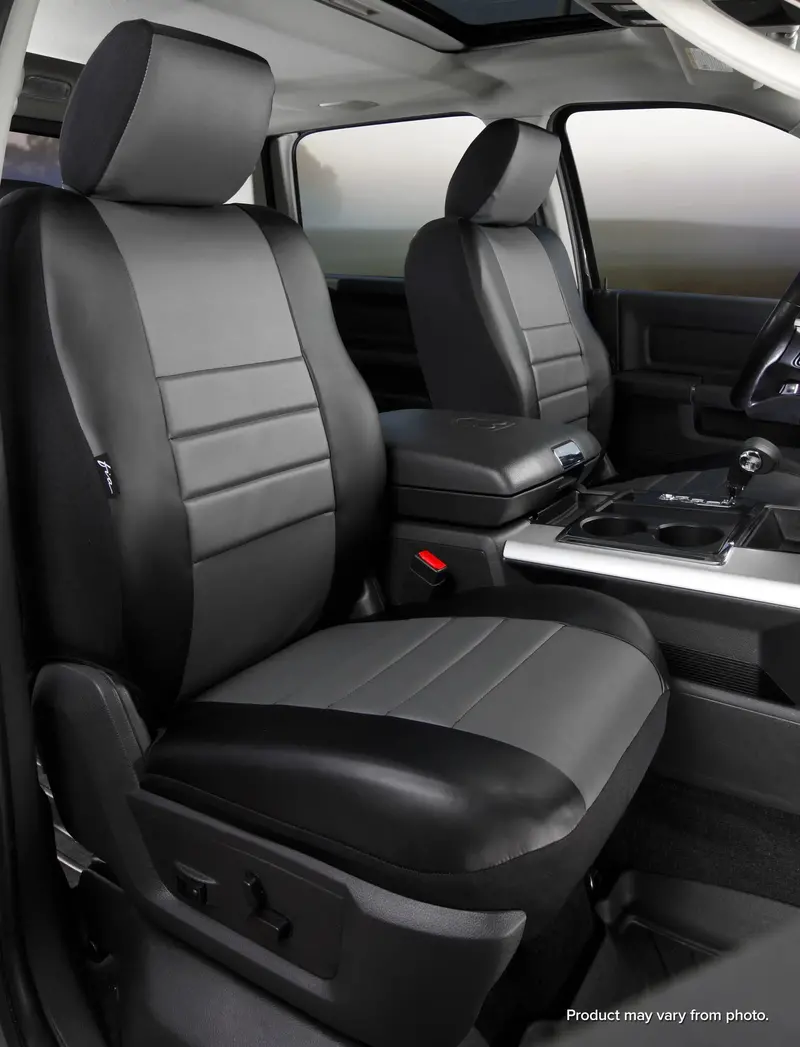 Fia Sl68-29 Gray Leatherlite Simulated Leather Front Seat Covers – Custom Fit 1