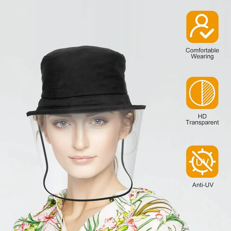 Fisherman-Style Face Shield With Breathable Hat Integration 1