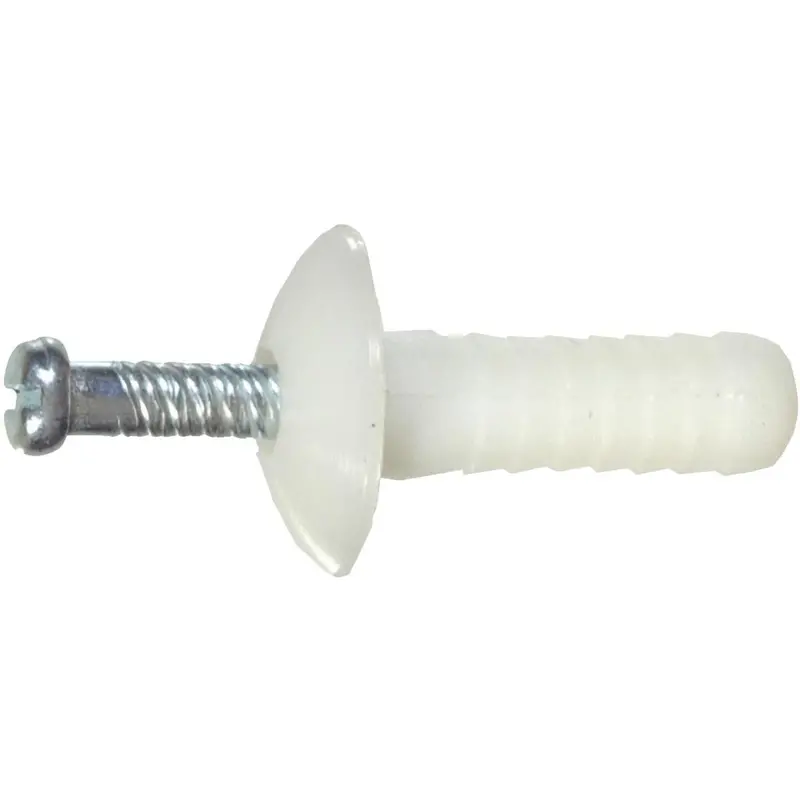Hillman 1/4" × 1-1/2" Nylon Truss Hammer Drive Anchor – 100-Pack 1