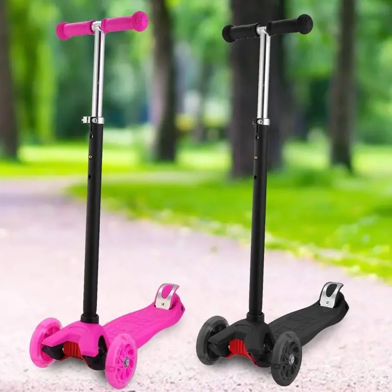 Led-Fitted 3-Wheel Kick Scooter For Kids With Height-Adjustable Handlebar 1