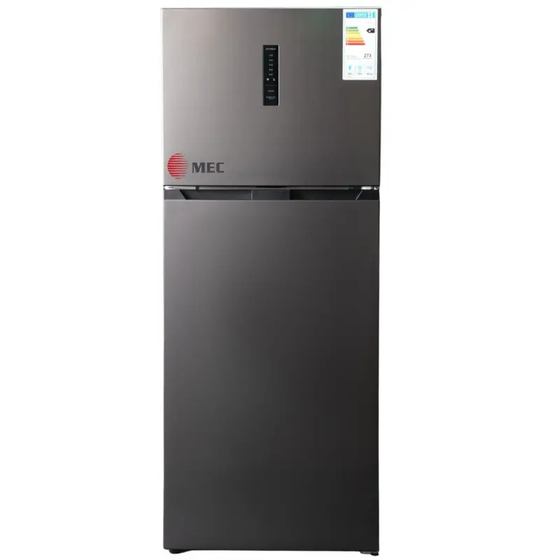 Mec 448L Top-Mount Refrigerator – A++ Class, No-Frost Inverter System, Led Display, Dark Stainless Steel Casing 1