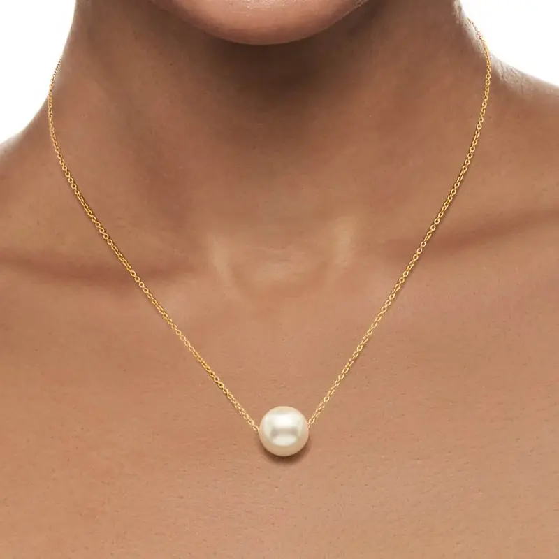 Minimalist White Pearl Beaded Necklace – Elegant Women’S Statement Jewelry Piece 1