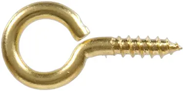 Solid Brass Screw Eye, #10 1