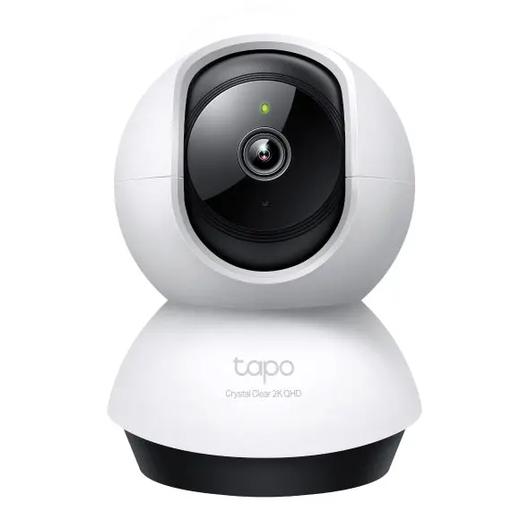 Tapo Pan-Tilt Ai Security Camera With Wi-Fi Streaming And Motion Tracking — White 1