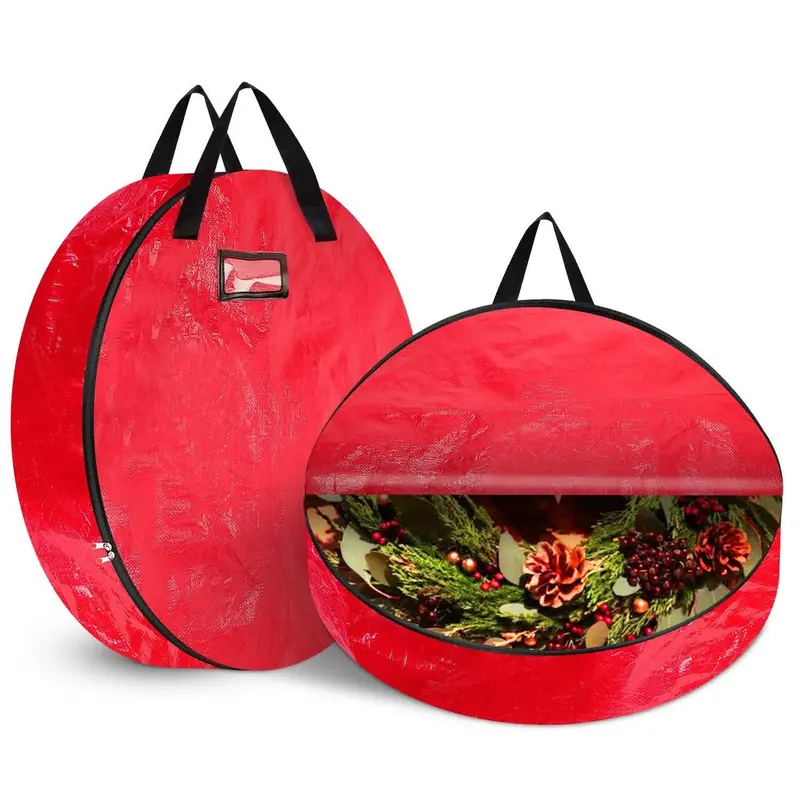 Two-Pack 30-Inch Christmas Wreath Storage Bags (88L Capacity) 1