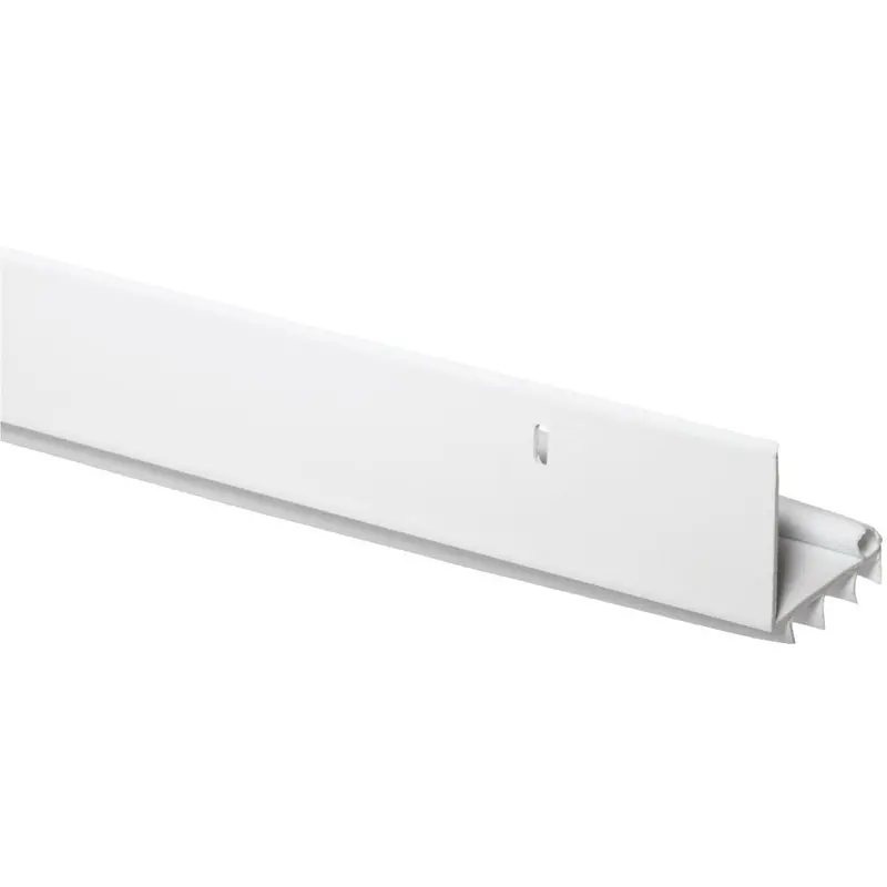 White L-Shaped Vinyl Door Bottom With Vinyl Fins – 2.5 In W X 1.5 In H X 36 In L 1