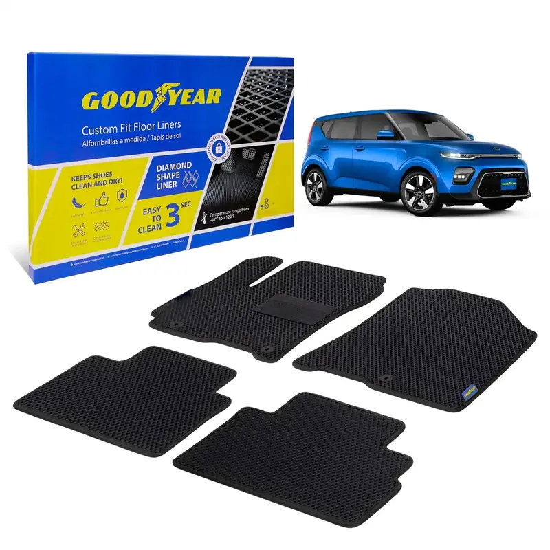 Goodyear Gy004997 Custom-Fit Floor Liners – Diamond-Weave Texture For Superior Grip And Spill Containment 1